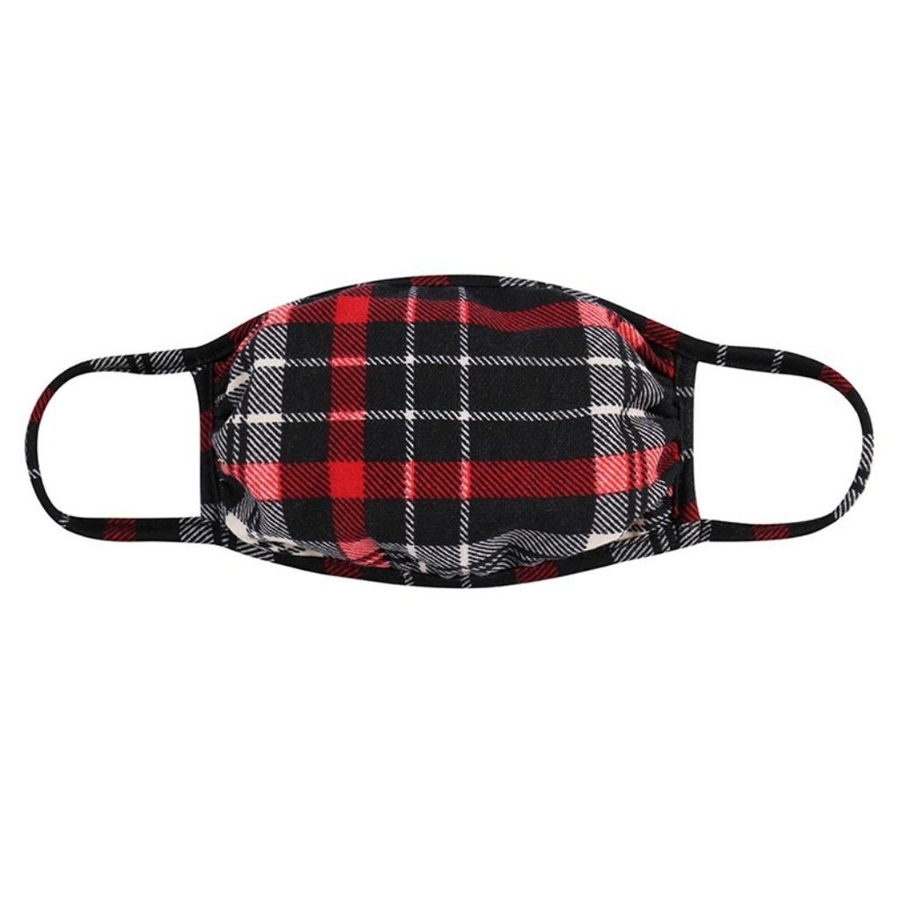 2 for $20! NEW CHERRY PLAID FACE MASK - Picture 2 of 7